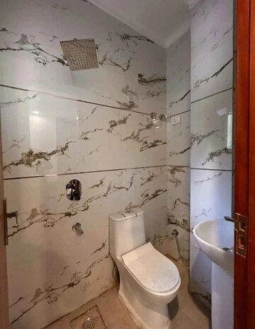 Bathroom in 1 BHK Builder Floor at Chattarpur – for Rent