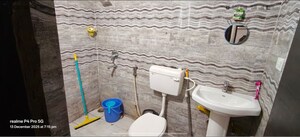 Bathroom in 3 BHK Apartment at Omega Orchid Heights, Faizabad Road – for Rent