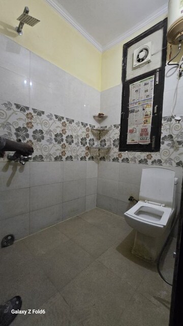 Bathroom in 1 BHK Builder Floor at Chattarpur – for Rent