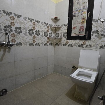 Bathroom in 1 BHK Builder Floor at Chattarpur – for Rent