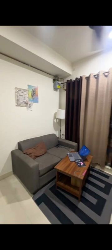 Living Room in 1 BHK Apartment at Lodha Crown Quality Homes, Majiwada – for Rent