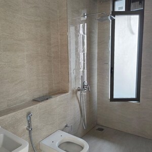 Bathroom in 3 BHK Apartment at Adani Ten BKC, Gandhi Nagar – for Rent