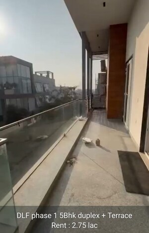 Balcony in 5 BHK Builder Floor at Dlf Phase I – for Rent