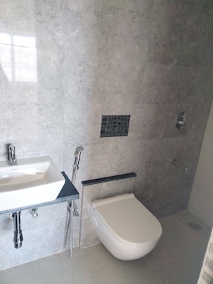 Bathroom in 2 BHK Apartment at Omkar Signet, Malad East – for Rent