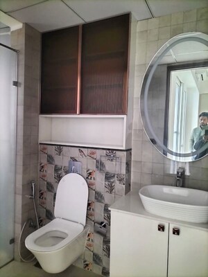 Bathroom in 3 BHK Apartment at Mahagun Mezzaria, Sector 78 – for Rent