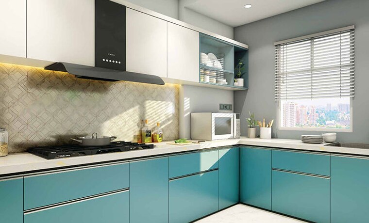 Kitchen, realmark-seasonss 3 Bedroom 1215 Sq.Ft. Apartment In Joka Kolkata 10053546