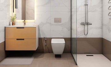 Bathroom in 3 BHK Apartment at Realmark Seasonss, Joka – for Sale