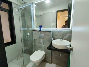 Bathroom in 1 BHK Apartment at MICL Aaradhya Parkwood, Mira Road – for Rent