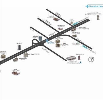 3 BHK Apartment – Map Location View at Salarpuria Sattva Aeropolis, Devanahalli - for Sale