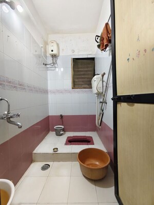 Bathroom in 2 BHK Apartment at Mangla Tower, Cbd Belapur Sector 15 – for Rent