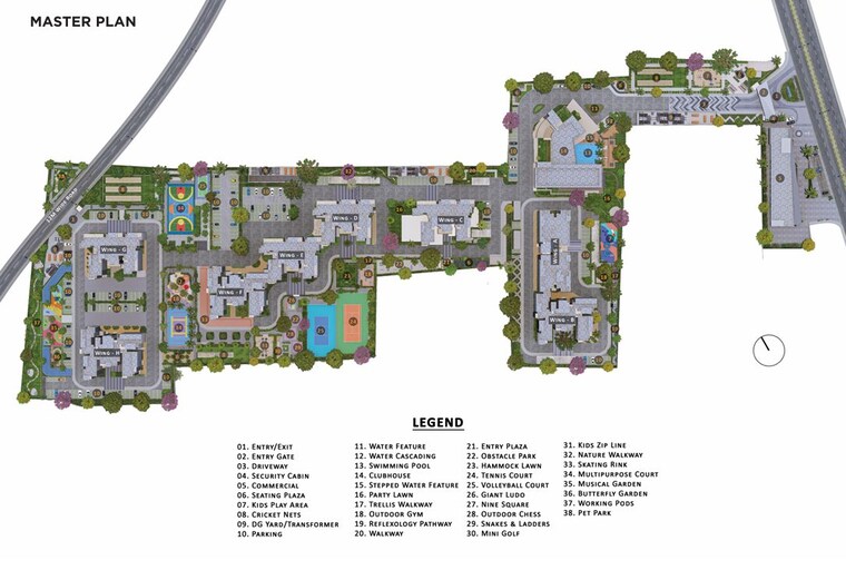 Master Plan, sattva-lumina 2 Bedroom 1142 Sq.Ft. Apartment In Yelahanka Bangalore 10053920