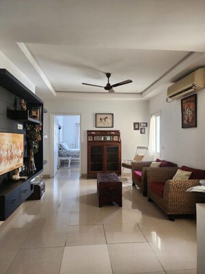 Living Room in 4 BHK Apartment at Hill Ridge Springs, Gachibowli – for Rent