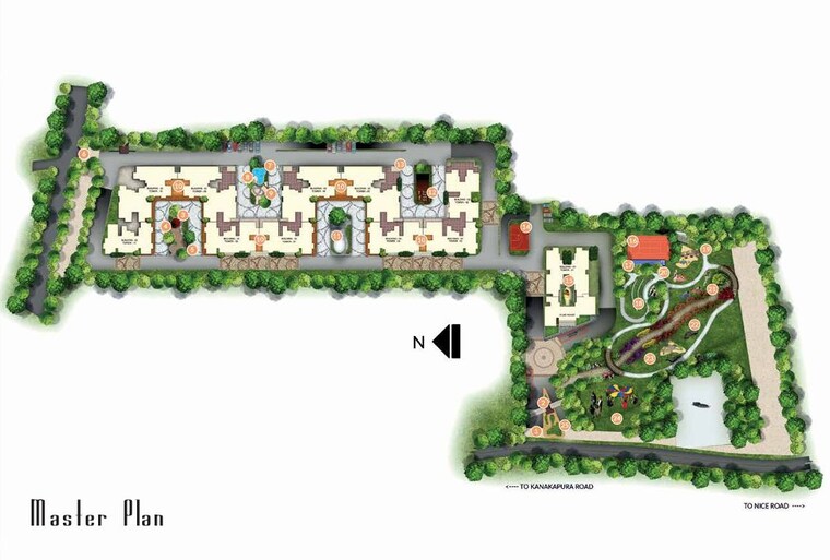 Master Plan, salarpuria-sattva-misty-charm 2 Bedroom 959 Sq.Ft. Apartment In Kanakapura Road Bangalore 10054025