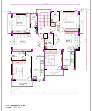 Floor Plan in 2 BHK Apartment at Bhattakufer – for Sale