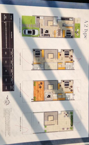 Floor Plan in 4 BHK Villa at Punawale – for Rent