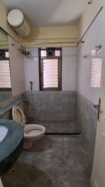 Bathroom in 3 BHK Apartment at Raheja Sherwood, Goregaon East – for Rent