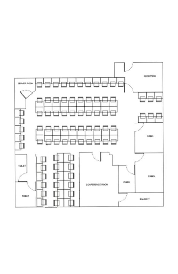Floor Plan, koramangala Commercial Office Space 4000 Sq.Ft. In Koramangala Bangalore 10055024