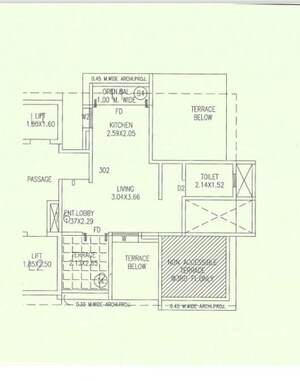 Floor Plan in 2 BHK Apartment at Ravetkar Sukhniwas, Senapati Bapat Road – for Sale