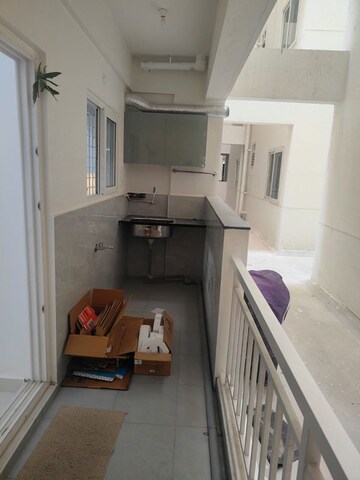 Balcony in 3 BHK Apartment at Sri Balaji Rose Woods, Kodigehalli – for Rent