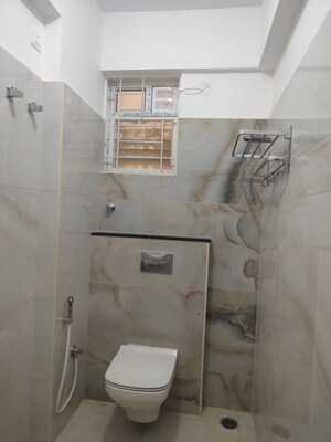 Bathroom in 3 BHK Apartment at Sri Balaji Rose Woods, Kodigehalli – for Rent