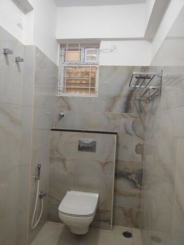 Bathroom in 3 BHK Apartment at Sri Balaji Rose Woods, Kodigehalli – for Rent