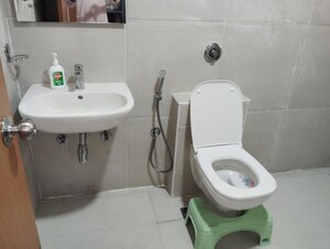 Bathroom in 3 BHK Apartment at Manbhum Around The Grove, Financial District – for Rent