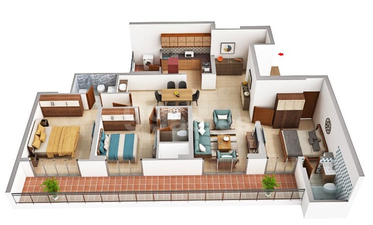 Floor Plan, godrej-aristocrat 3.5 Bedroom 2514 Sq.Ft. Apartment In Sector 49 Gurgaon 10055507