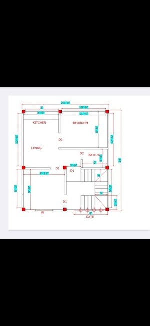 Floor Plan in 2 BHK Independent House at Sgpgi – for Sale