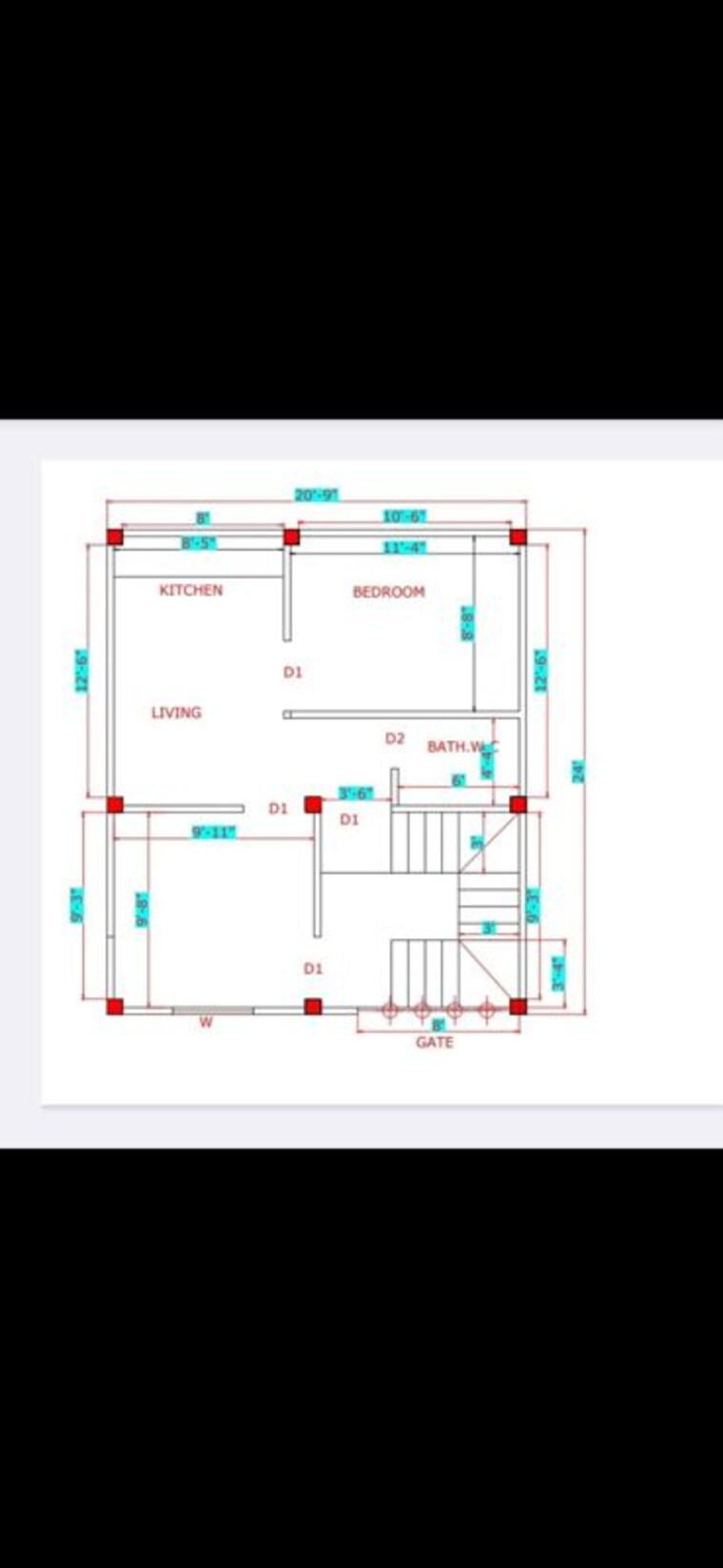 Floor Plan, sgpgi 2 Bedroom 504 Sq.Ft. Independent House In Sgpgi Lucknow 10055519