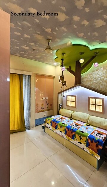 Bedroom in 2 BHK Apartment at The Wadhwa Evergreen Heights, Kalwa – for Sale