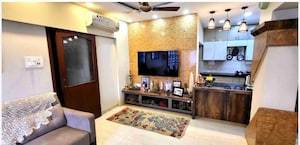 Living Room in 3 BHK Apartment at Thane West – for Rent