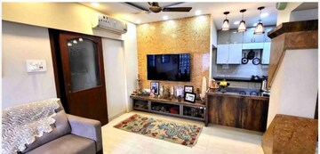 Living Room in 3 BHK Apartment at Thane West – for Rent