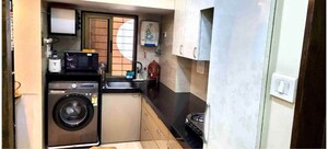 Kitchen in 3 BHK Apartment at Thane West – for Rent
