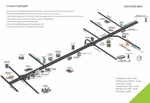 2 BHK Apartment – Map Location View at Salarpuria Sattva Park Cubix, Devanahalli - for Sale