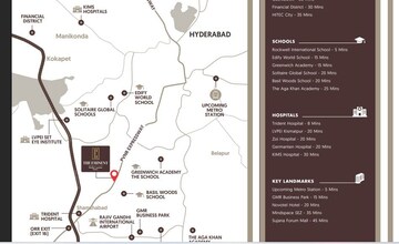 3 BHK Apartment – Map Location View at Ramky The Eminent, Gaganpahad - for Sale