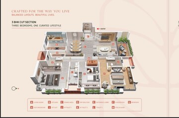Floor Plan in 3 BHK Apartment at Raintree Anahata, Fergusson College Road – for Sale