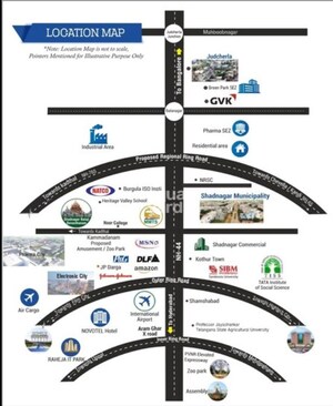  Plot – Map Location View at BBG True Gold, Shadnagar - for Sale