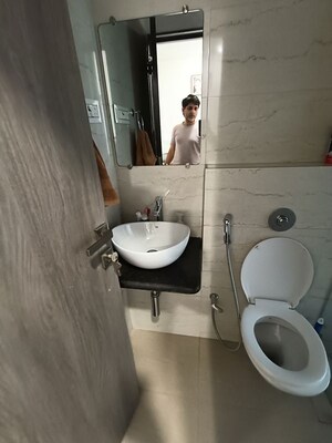 Bathroom in 1 BHK Apartment at Platinum Casa Millennia, Andheri West – for Rent