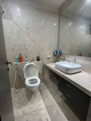 Bathroom in 3 BHK Apartment at Cbd Belapur Sector 15 – for Rent