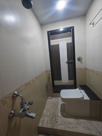 Bathroom in 3 BHK Apartment at Beverly Park, Nerul – for Rent