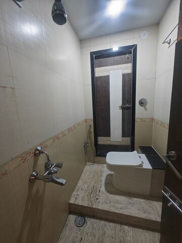 Bathroom in 3 BHK Apartment at Beverly Park, Nerul – for Rent