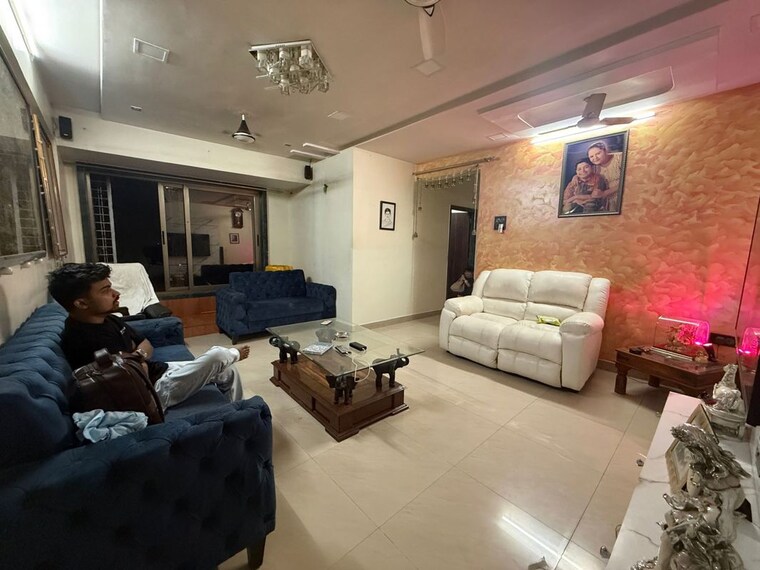 Living Room, nageshwar-dham-chs 3 Bedroom 1600 Sq.Ft. Apartment In Seawoods Navi Mumbai 10056442