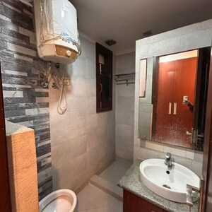 Bathroom in 3 BHK Builder Floor at Chattarpur – for Rent