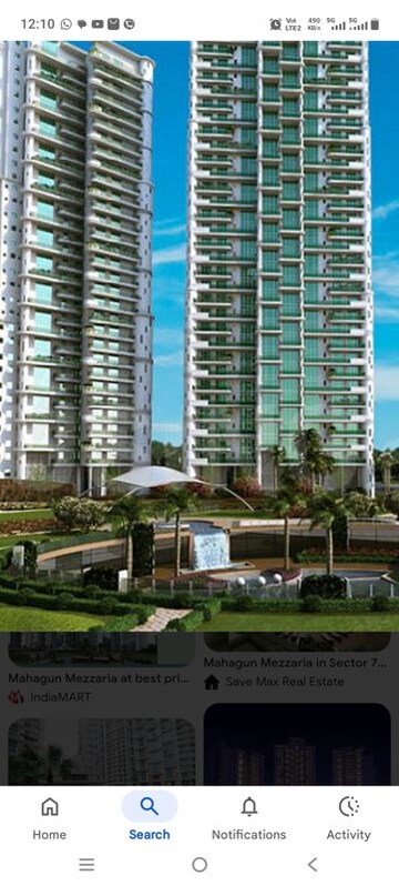 3 BHK Apartment For Rent in Mahagun Mezzaria, Sector 78