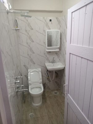 Bathroom in 2 BHK Builder Floor at Sheikh Sarai Phase 2 – for Rent