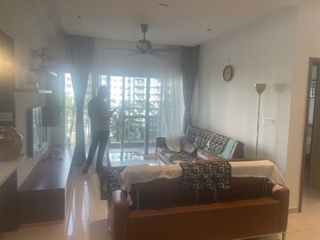 Living Room in 3 BHK Apartment at L&T Raintree Boulevard, Hebbal – for Rent