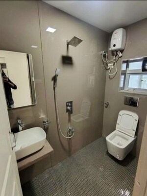 Bathroom in 3 BHK Apartment at Guru Krupa CHS Mulund West, Mulund West – for Rent