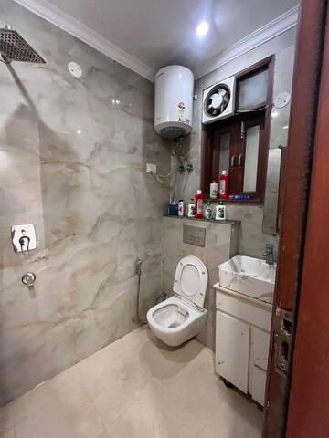 Bathroom in 2 BHK Builder Floor at Rajpur – for Rent