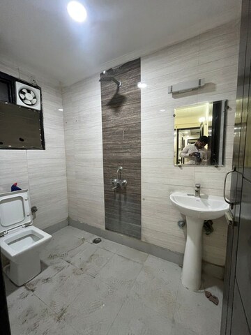 Bathroom in 3 BHK Builder Floor at Hargobind Enclave – for Rent
