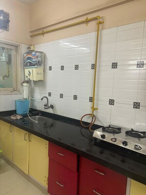 Kitchen in 3 BHK Apartment at Prahlad Nagar – for Rent